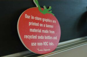 Recycling program sign