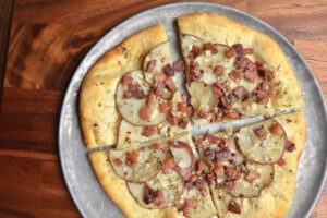 Pancetta and Potato Pizza