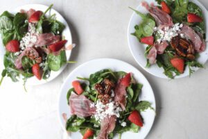 Goat Cheese, Prosciutto and Strawberry Salad