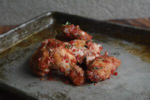 Raspberry Habanero Wings, chicken wings, appetizers