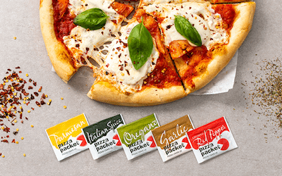 Pizza Packet: Clean, Safe & Hygienic Single Serve Parmesan Cheese and Spice Packets