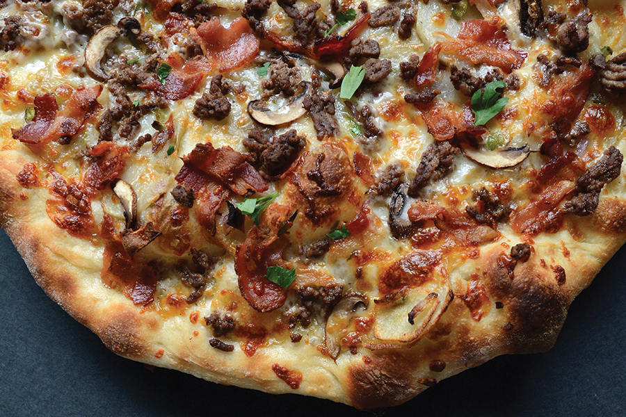 beef and bacon pizza