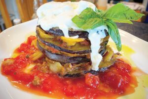 Timballo di Orecchiette al Forno, eggplant pasta