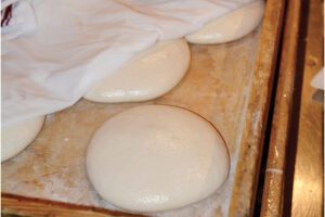 neapolitan pizza, wooden dough boxes, doughballs