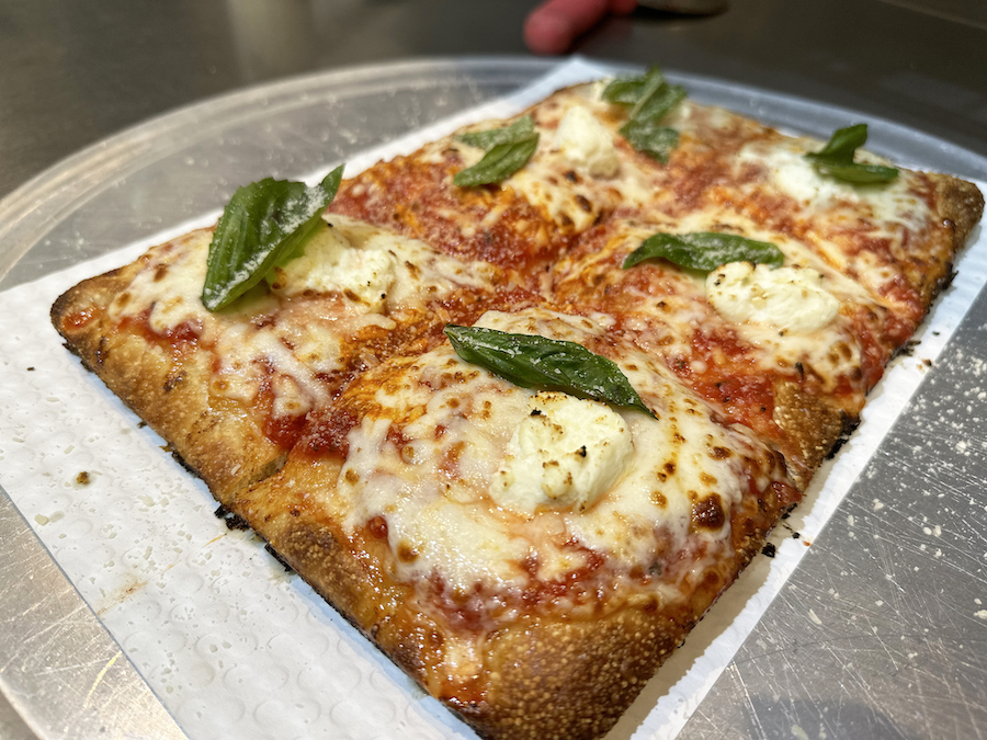 Sicilian style pizza, square pizza, Ranger Joe's Pizza, Kalispell Montana, pizza place in Montana