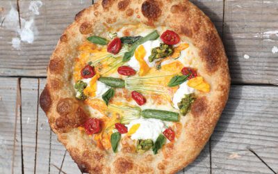 On Deck: Golden Zucchini Blossom Pizza