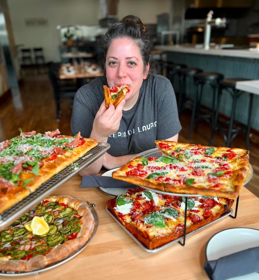 owner with pizzas, Pizzeria da Laura, Berkeley, California, 2025 Pizzeria to Watch