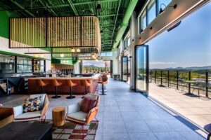 interior, mountain view, Soprana Rooftop Cucina, Asheville, North Carolina, 2025 Pizzeria to Watch