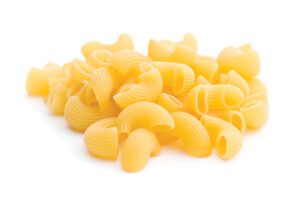Macaroni, also referred to as elbow macaroni and “maccheroni” in Italian