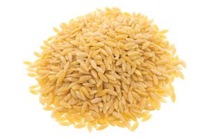Orzo, not be confused with rice, the tiny, thin-shaped pasta