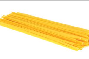 Linguine, flat pasta is long like spaghetti