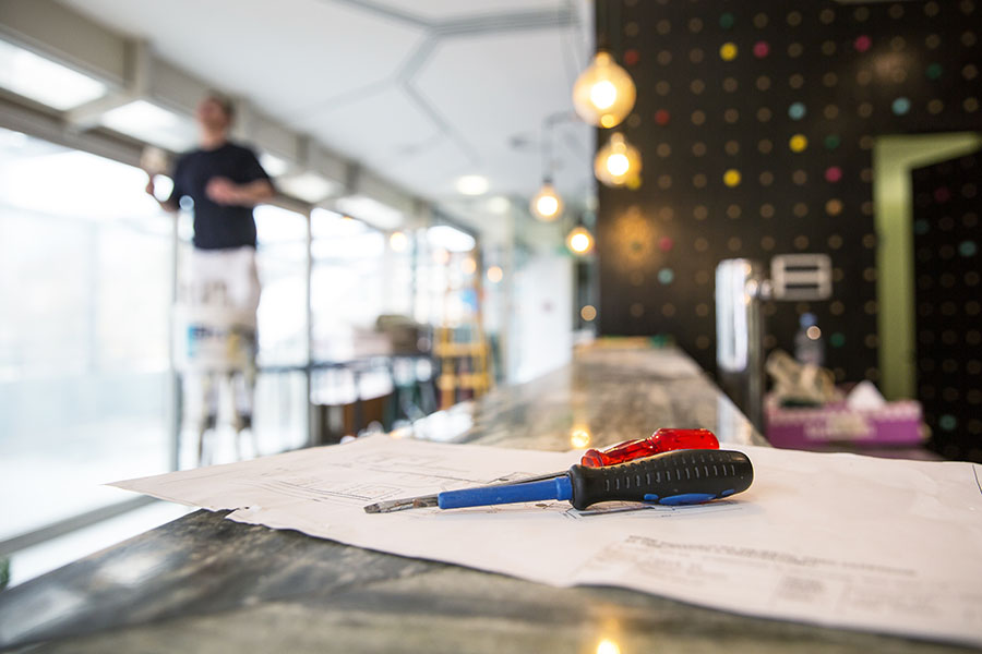 Image of construction at a restaurant