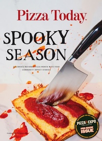 Pizza Today Magazine, October 2025, halloween themed cover