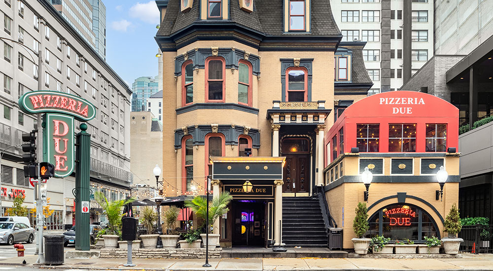 Image of Pizzeria Due in Chicago, Illinois. EDITORIAL USE ONLY