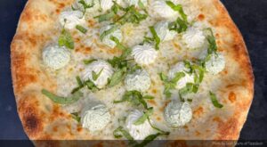 Confit Garlic Ricotta Pizza, By Leah Scurto