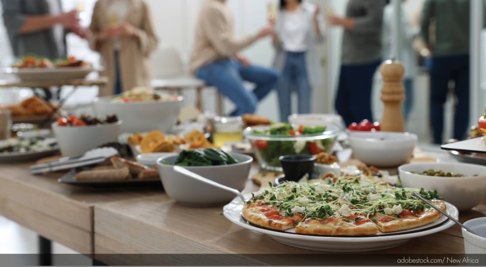 catering table spread
