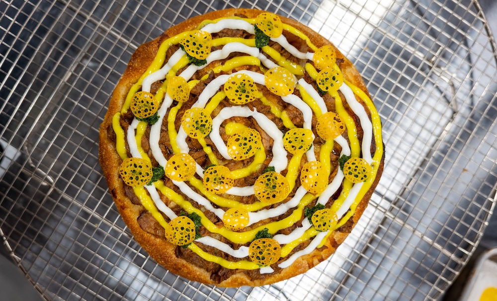 Mirko D'Agata's winning pizza at the International Pizza Challenge at Pizza Expo in Las Vegas