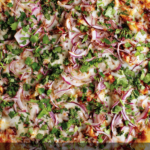 Image of a barbecue chicken pizza.